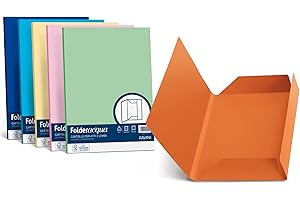 Favini A50E434 Luce&Acqua Cartelline in Cartoncino 3 Lembi, arancio 56