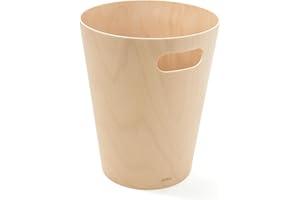 Umbra Woodrow Cesto de basura, con capacidad de 7.5 l, Natural