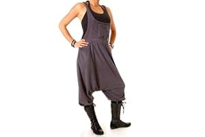 Vishes - Alternative Bekleidung - Warme Damen Fleece Thermo Latzhose Haremshose
