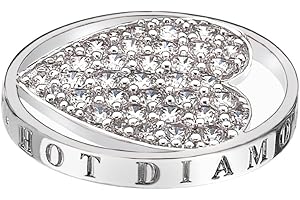 Emozioni Women's Base Metal Cubic Zirconia Ice Sparkle Coin