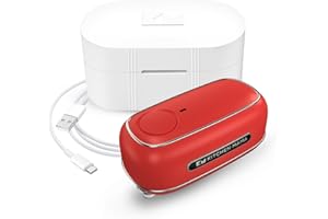 Apriscatole ricaricabile Orbit One di Kitchen Mama: Funzionamento a mani libere, ricarica di tipo C, spegnimento automatico, bordo liscio (Rosso)