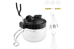 Labmilon Kit Nettoyage Aérographe, Set di Pulizia per Aerografo, Aérographe Pistolet Lavage Nettoyage Outils avec Support, 5 Brosses, 5 Pics et 1 Aiguille de Lavage