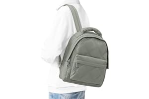 BOXSAM Petit Sac à Dos Femme Chic Gris, Sac a Dos Feminin Elegant Leger Sacs à Dos Femme Anti-vol pour Voyage Loisir Collège