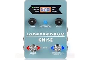 Lotmusic Loop Pedal & Drum Machine 2 in 1 Stereo Guitar Loop Pedal with 100 Styles Drum Slots, 40 Slots 160 Minutes Looper Recording Capacity Compatible with