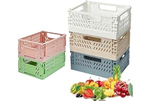 Aiareozy 3stk Klappkiste Groß, Klappkisten Stapelbar, 2stk Klappbox Klein, Klappboxen Faltbar Stabil, Mini Aufbewahrungskiste, Korb Aufbewahrung für Regal Büro Schlafzimmer Badezimmer