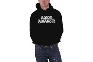 Amon Amarth Kapuzenpullover Grau Skull Band Logo Nue offiziell Herren Schwarz