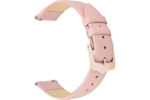 EACHE Bracelet en Cuir pour Femme, Mince, à Libération Rapide, 12mm, 14mm, 16mm, 18mm, 20mm