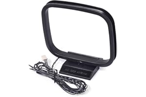 Eightwood Antena de Alta fidelidad de 3 Clavijas Am Loop para el Sistema de Audio del sintonizador del Receptor de AV estéreo Sony Sharp