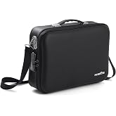 Fireproof Hard Document Box with Combination Lock, Waterproof for Important Documents, Certificates, Laptops, Passports (Blac