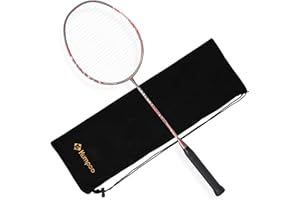 KUMPOO Badminton Racket Professional | Carbon Fiber Badminton Racket Set with Grip&Bag Pro Badminton Racquet Lightweight for Beginner, Intermediate Players Outdoor Games