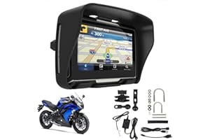 WOOYI Navegador GPS para Moto De 5", Resistente Al Agua Y Al Polvo, Compatible con Bluetooth, WiFi 4G USB, Pantalla Táctil, Carplay Inalámbrico, Indicaciones Paso A Paso Habladas, FM