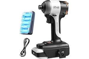 Litheli Cordless Impact Driver, 1/4 Inch Brushless Screwdriver, 230Nm Max Torque, Variable Speed Screwdriver with LED Work Lights, 3 Modes, Auto-Stop for Repairs and DIY Projects, Incl. 2.0Ah Battery