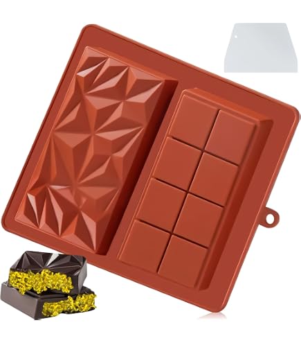 Moule à Chocolat Dubai ZEPIQOR - 6 Planches En Silicone Alimentaire - Kit Complet Avec Grattoir Et Sachets