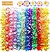 Produktbild kinxor 36 zählt Hawaiian Leis Halskette Tropical Hawaii-Party und 10 teilig Haarklemme mit Hawaiianischer Frangipani-Blume aus Schaumstoff Hair Clip Partyzubehör Kränzen Headbands Urlaub Hochzeit Geburtstag Dekorationen