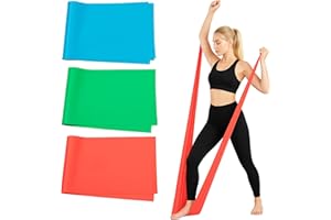 Meglio Resistance Bands for Men & Women - Latex Free Exercise Bands for Building Strength, Pilates Band for Fitness, Flexibility, Physiotherapy, Stretching & Yoga Bands | With Exercise Guide