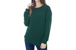 Smallshow Fleece Nursing Sweatshirt Long Sleeve Breastfeeding Pullover Tops