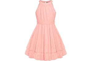 Danna Belle Mädchen Kleid Ärmellos 6-14 Jahre Kinder Festlich Einschulung Sommer Prinzessin Party Hochzeit A-Linien Kleider