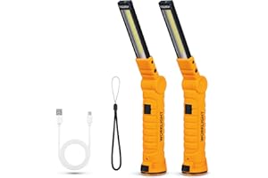 Suranew Torcia LED Lampada da Lavoro Ricaricabile USB lampada magnetica COB Lampade di Ispezione 5 modalità lampada e Gancio per Auto/Campeggio/BBQ/Home e di Emergenza