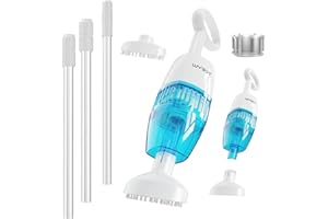 WYBOT Hyson 100 Aspirateur Piscine sans Fil pour Whirlpools, Autonomie 60 Min, Robot Piscine Manuel avec Manche Telescopique, pour Spas/Piscines Hors Sol (INCL. 2 Brosses)