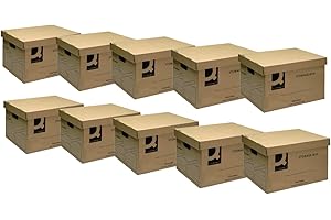 Q-Connect Storage Box 335x400x250mm Brown (Pack of 10)