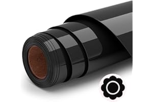 Ryebme Vinilo Textil Termoadhesivo 10" x 6FT, 3D Puff Vinilo Textil Imprimible, Vinilo Termoadhesivo Textil en DIY Camisetas y Más Telas, Flexible, Fácil de Cortar (Negro)