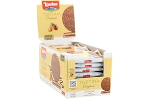 LOACKER Loacke, Tortine Gran Pasticceria Original, Tortine con Cuore di Crema alla Nocciola e Cialde Wafer, Ricoperte di Cioccolato al Latte, Merenda e Snack, 1 Confezione da 24 Biscotti Monoporzione