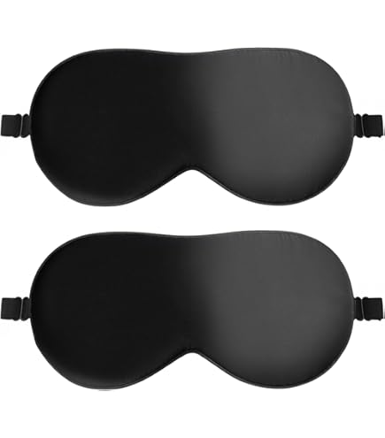 DROWSY Zijden slaapmasker, gezichtsknuffelende, gewatteerde zijden cocon voor luxe slaap in totale duisternis. (Black Jade