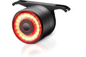 XIAOKOA Bike Tail Light, Smart Brake Sensing Warning Taillight, Rechargeable Intelligent Rear Lights with Light Sensing, Adjustable Brightness with Same Frequency Function