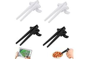 FIBOUND 4 Pièces Baguettes De Doigts à La Main, Baguettes de Snack, Baguettes de Doigt pour Joueurs, Baguettes de Collation en Plastique, pour Manger Des Snacks Tout En Jouant à Jeux Ou éTudiant