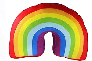 XUNXIANZHAO 34,8 cm Regenbogen Kissen für Mädchen Kinder Bett Dekoration Kissen Bogenform gefüllt Plüsch Sofa Stühle Wurfkissen