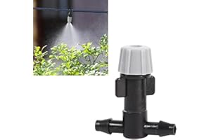 SMANDY Sprinklerköpfe Düsen Sprinklerköpfe 20 stücke Nebeldüsen mit T Verbindungen für Hausgarten Beschlagen Bewässerung