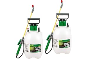 FASTWRITE GardMax 2 x 3 Litre Pump Action Pressure Sprayer With Pressure Release Valve, Home Garden Knapsack Sprayer Ideal With Pesticides, Insecticides, Fungicides - Next Day Delivery