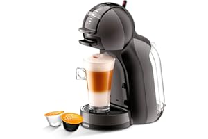 Krups Nescafé Dolce Gusto Mini Me Cafetière à capsules avec 15 bars de pression, capacité 0,8 l, boissons froides ou chaudes, Play&Select, Thermoblock, 35 types de café, noire, KP1238AS