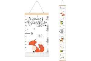 VUCDXOP Tableau de la Croissance des Enfants, Bébé Toise Murale àsuspendre Règle pour Enfants Chambre à Coucher Chambre d'enfant Décoration Murale Amovible 79 '' * 7.9 ''