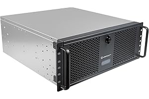 UNYKAch Caja Rack UK4339 Formato 4U 19" ATX, Compatible con Refrigeraciones Líquidas de 360 mm (Soporte Incluido), Cierre con Llave, 1 USB 3.0 y 1 USB Tipo C y 2 Ventiladores de 80 mm