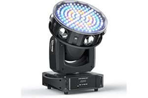FIERYZEAL Teste Mobili Led 200W RGBW Beam Luci Discoteca 20CH/57CH Moving Head per DJ Feste Bar Disco Illuminazione Palcoscenico