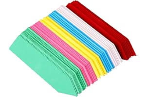 ‎KINGLAKE KINGLAKE 120Stk Pflanzschilder Bunt Pflanzenstecker Kunststoff Gartenschilder Zum Beschriften Wetterfest Pflanzen Etiketten Für Draussen,10x2CM