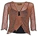 Price comparison product image LADIES PLAIN KNIT CROPPED SHRUG / BOLERO TOP - SEE MASSIVE RANGE OF COLOURS (Copper Twist 121)