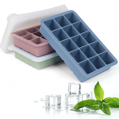 Eiswürfelform Silikon, 3 Stück, 45 Fach
