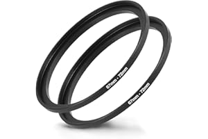 FANZR Anello Step Up da 67 mm a 72 mm [filtro da 67 mm a 72 mm), adattatore per filtro obiettivo per fotocamera ad anello, in alluminio di alta qualità (confezione da 2)
