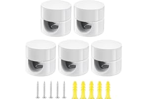 MINISOISO 5 Pièces Support Mural et plafonnier pour Câbles, Fixation au Plafond avec vis et chevilles, Pour câbles textiles, support de câbles pour lampe de plafond