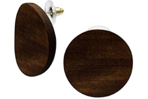 SoulCats® grandi orecchini a bottone in legno di alta qualità per donne in diversi colori con perno in acciaio inossidabile