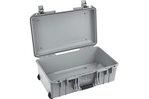 Pelican Air 1535 - Custodia senza schiuma (edizione 2020 con chiusura a pulsante), colore: Argento (015350-0012-180)