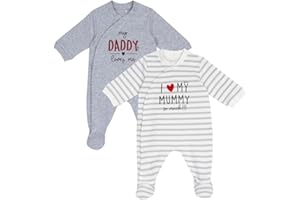 Chicco, Tutine Neonato e Neonata, Set di 3 Tutine, in 100% Cotone, con Piedino e Comoda Apertura, Abbigliamento Neonato 0-3 Mesi, Idee Regalo Nascita