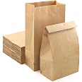 50 Sachets Cadeaux En Papier Kraft 14x26x7cm - Alimentaire, Pour Sandwich, Bonbons, Mariage