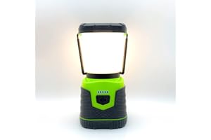 YJY LIGHT Lampada da campeggio a LED super luminosa, 1000 lumen, funzionamento a batteria, 4 modalità di luce, dimmerabile, adatta per escursioni notturne, illuminazione per tende, emergenze (Verde)