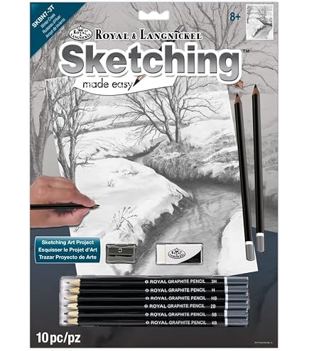 Royal & Langnickel Set Croquis Simplifié A4 - Phare, Apprentissage Dessin Pour Débutants, Crayons Fournis