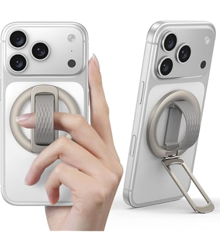 SYNCWIRE Magnetische ringhouder voor mobiele telefoon voor MagSafe 360° rotatie, dubbelzijdige magnetische houder, compatibel met mobiele telefoons uit de iPhone-serie, MagSafe-accessoires