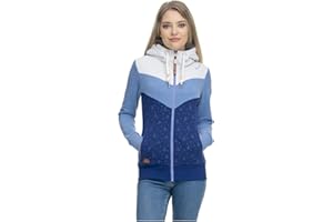 Ragwear TREGA Veste à capuche zippée pour femme, sweat à capuche zippé, col montant, poches latérales