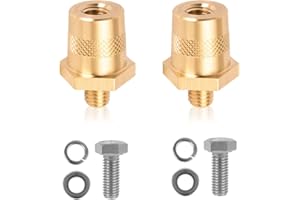 BAHAN ALAMY Adattatore per poli della batteria, M8, adattatore per poli della batteria, coppia con filettatura esterna M6, morsetto universale per moto, auto, navi